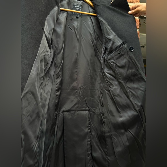 Guess long heavy overcoat in size S and black - Picture 7 of 13